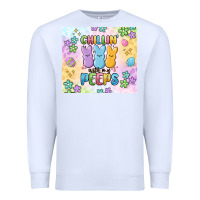 White chillin' with my peeps Premium Sweatshirt - MaliasSmallBusiness