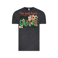 Vintage Black i'm just here for the snacks #soccer  brother Vintage Tee - Zillion Design Studio