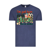 Vintage Denim i'm just here for the snacks #soccer  brother Vintage Tee - Zillion Design Studio