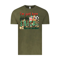 Vintage Olive i'm just here for the snacks #soccer  brother Vintage Tee - Zillion Design Studio