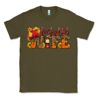 Army Green firefighter wife with hat sunflowers Classic Tee - HRA Design Shop