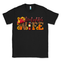 Black firefighter wife with hat sunflowers Classic Tee - HRA Design Shop
