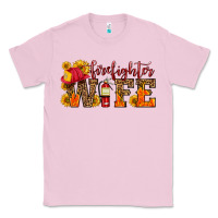 Bubblegum Pink firefighter wife with hat sunflowers Classic Tee - HRA Design Shop