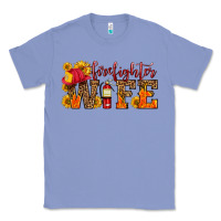 Colony Blue firefighter wife with hat sunflowers Classic Tee - HRA Design Shop