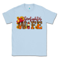Dusty Blue firefighter wife with hat sunflowers Classic Tee - HRA Design Shop