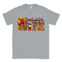 Heather Grey firefighter wife with hat sunflowers Classic Tee - HRA Design Shop