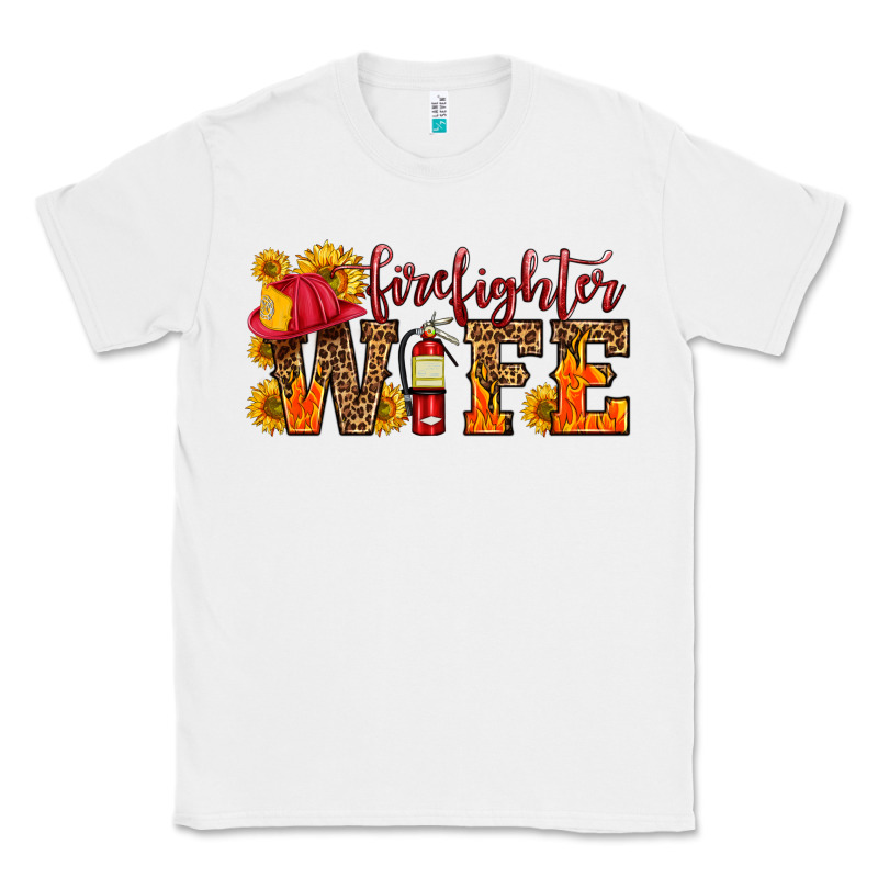 Firefighter Wife With Hat Sunflowers Classic Tee by HRA Design Shop | Teevron