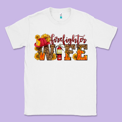Firefighter Wife With Hat Sunflowers Classic Tee Designed By Hra Design Shop