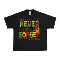 Black never let them forget Urban Heavy Tee - Zillion Design Studio