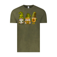 Vintage Olive sunflower gnomies Vintage Tee - BarkalooDesign