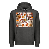 Charcoal Heather fall vibes coffee Premium Hoodie - MaliasSmallBusiness