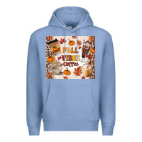Colony Blue fall vibes coffee Premium Hoodie - MaliasSmallBusiness
