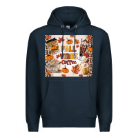 Navy fall vibes coffee Premium Hoodie - MaliasSmallBusiness