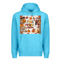 Ocean Blue fall vibes coffee Premium Hoodie - MaliasSmallBusiness