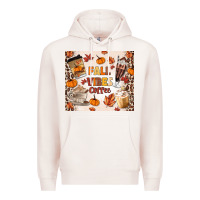 Pale Pink fall vibes coffee Premium Hoodie - MaliasSmallBusiness