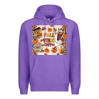 Purple fall vibes coffee Premium Hoodie - MaliasSmallBusiness