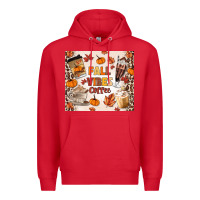 Red fall vibes coffee Premium Hoodie - MaliasSmallBusiness
