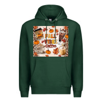 Sports Green fall vibes coffee Premium Hoodie - MaliasSmallBusiness