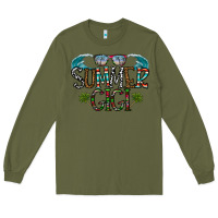 Army Green summer gigi Long Sleeve Tee - CowhideDigitalArt