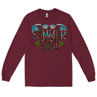 Burgundy summer gigi Long Sleeve Tee - CowhideDigitalArt
