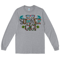 Heather Grey summer gigi Long Sleeve Tee - CowhideDigitalArt