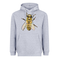 Heather Grey Bee Heavyweight Hoodie - LillyAllenDesigns