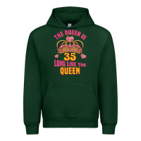 Forest Green the queen is 35 long live the queen Urban Hoodie - Jasminsmagicworld