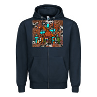 Navy thankful turkey png Zipper Hoodie - JahusDesignShop
