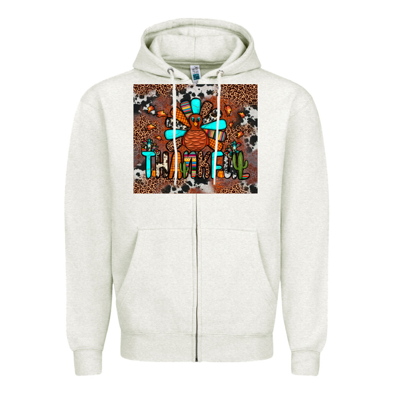 Thankful Turkey Png Zipper Hoodie by JahusDesignShop | Teevron