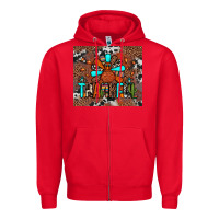 Red thankful turkey png Zipper Hoodie - JahusDesignShop