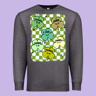 Shamrock Religious Premium Sweatshirt Designed By Maliassmallbusiness