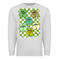 Dove Grey shamrock religious Premium Sweatshirt - MaliasSmallBusiness
