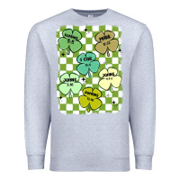 Heather Grey shamrock religious Premium Sweatshirt - MaliasSmallBusiness