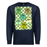 Navy shamrock religious Premium Sweatshirt - MaliasSmallBusiness