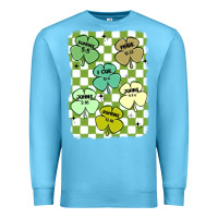 Ocean Blue shamrock religious Premium Sweatshirt - MaliasSmallBusiness