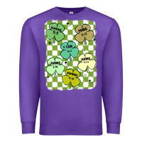 Purple shamrock religious Premium Sweatshirt - MaliasSmallBusiness