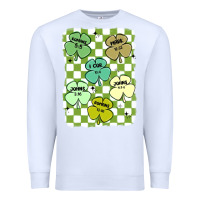 White shamrock religious Premium Sweatshirt - MaliasSmallBusiness