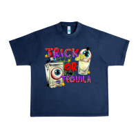 Navy Trick or Tequila Urban Heavy Tee - texasbilliewilder