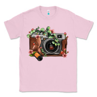 Bubblegum Pink floral eucalyptus film roll vintage camera Classic Tee - FaDigitalArtStudio