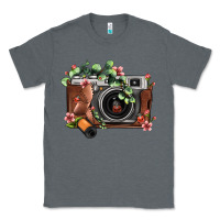 Charcoal Heather floral eucalyptus film roll vintage camera Classic Tee - FaDigitalArtStudio