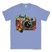 Colony Blue floral eucalyptus film roll vintage camera Classic Tee - FaDigitalArtStudio