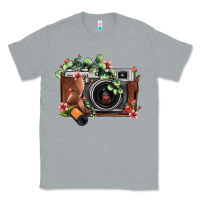 Heather Grey floral eucalyptus film roll vintage camera Classic Tee - FaDigitalArtStudio