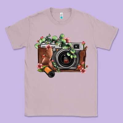 Floral Eucalyptus Film Roll Vintage Camera Classic Tee Designed By Fadigitalartstudio