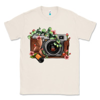 Natural floral eucalyptus film roll vintage camera Classic Tee - FaDigitalArtStudio