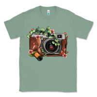 Sage floral eucalyptus film roll vintage camera Classic Tee - FaDigitalArtStudio