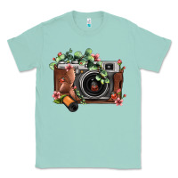 Seafoam floral eucalyptus film roll vintage camera Classic Tee - FaDigitalArtStudio