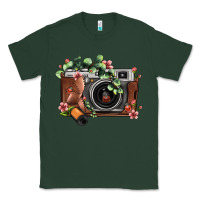 Sports Green floral eucalyptus film roll vintage camera Classic Tee - FaDigitalArtStudio