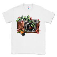 White floral eucalyptus film roll vintage camera Classic Tee - FaDigitalArtStudio