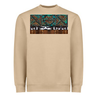 Rusty Sunflowers With Cowhide And Turquoise Heavyweight Sweatshirt | Teevron