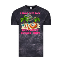 Cloud Black i might text back Vintage Tee - texasbilliewilder